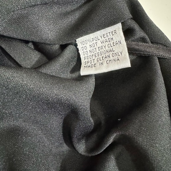 Mac Duggal Gown Low Back High Slit Dress Black Silver Size 8 - Picture 11 of 13